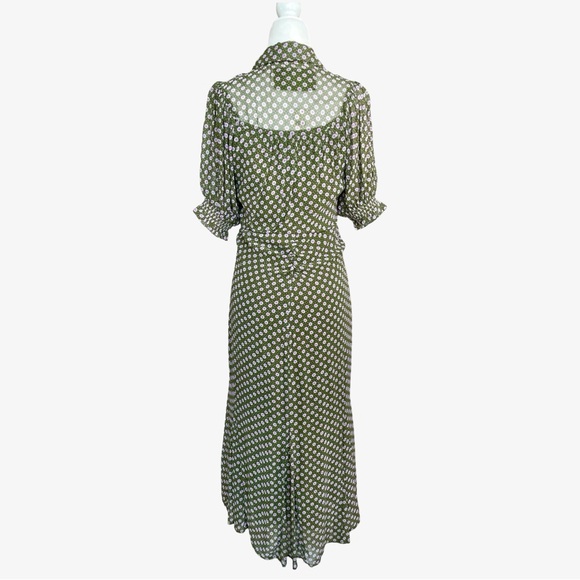Anthropologie Puff-Sleeve Ruched Mesh Midi Shirt Dress
Moss Green 6 NWT - Picture 8 of 16